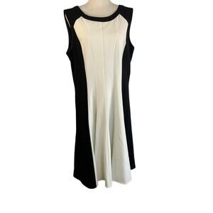 Calvin Klein Colorblock Dress Slimming Chic Modernist Minimalist